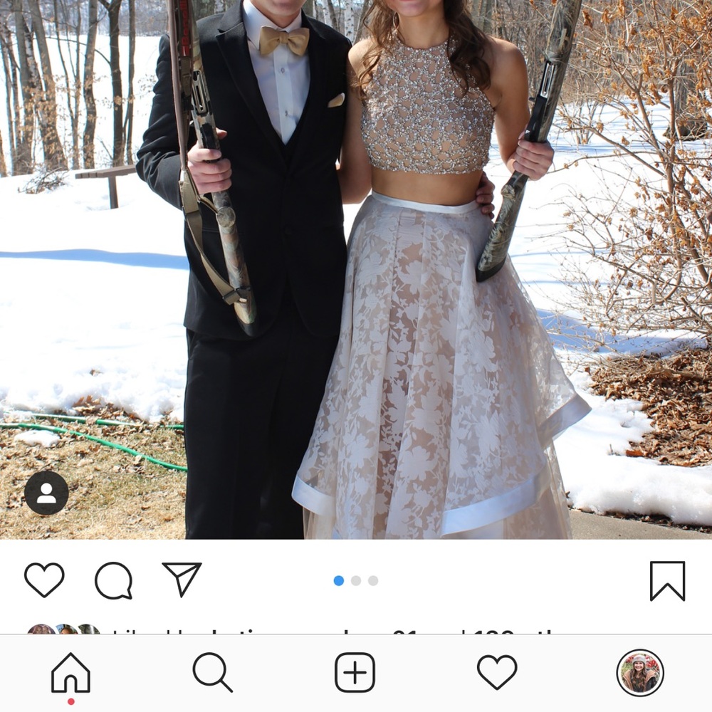 Beautiful two piece prom dress!